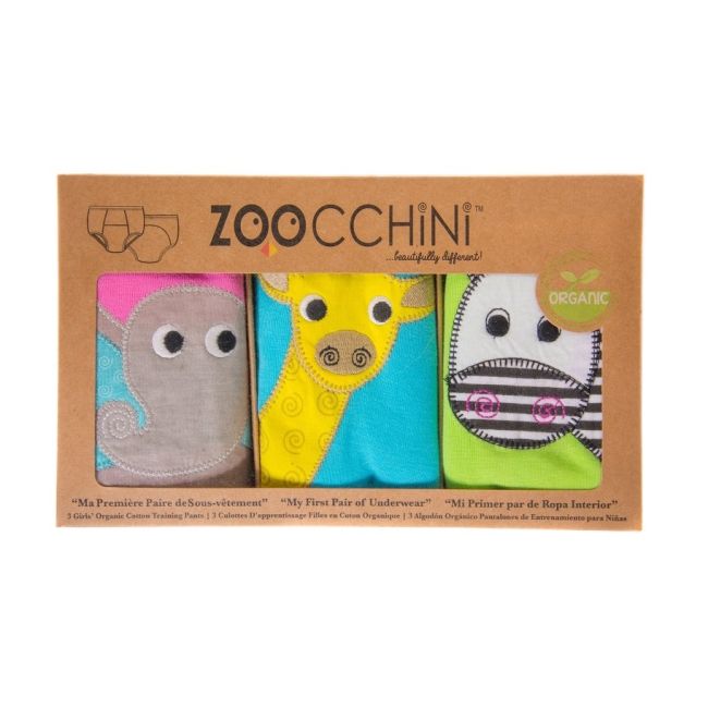 Set 3 Chilotei Antrenament, Zoocchini, Fetita, 3-4 ani, 100% Bumbac Organic, Safari KRT5441