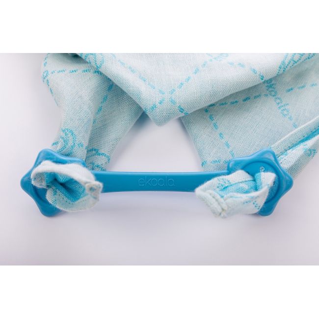 Set Swaddle si suport de prindere baveta, eKoala, Blue KRTEK202