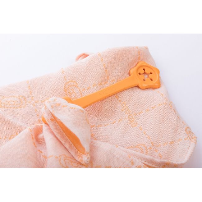 Set Swaddle si suport de prindere baveta, eKoala, Orange KRTEK201