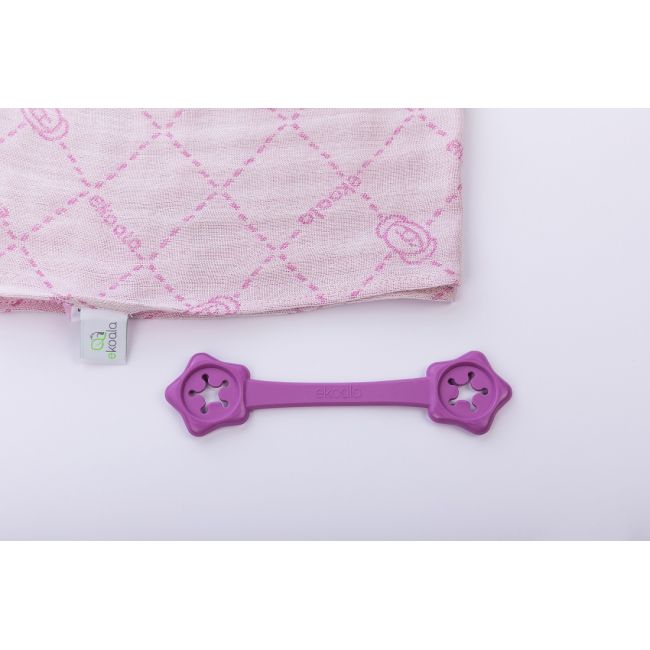 Set Swaddle si suport de prindere baveta, eKoala, Purple KRTEK204
