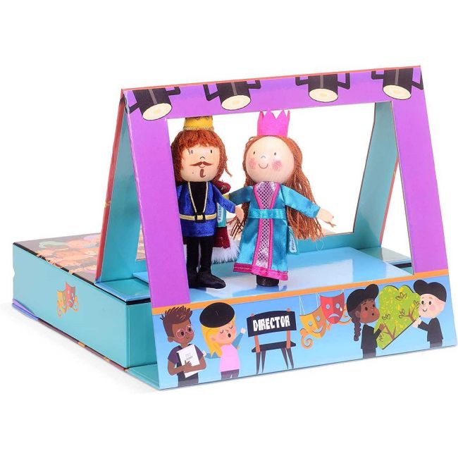 Teatru pop-up cu 2 marionete de deget incluse, 25x21 cm Fiesta Crafts FCT-3039 BBJFCT-3039_Initiala