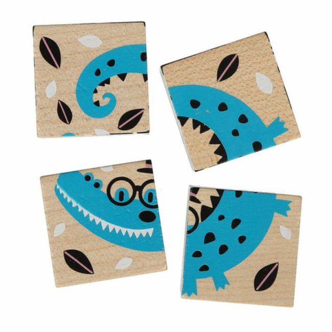 Jucarie din lemn, Cubika, Puzzle din lemn &quot;Jungla&quot; KRT15429