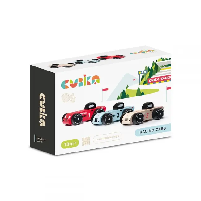 Jucarie din lemn, Cubika, Racing Cars KRT15474