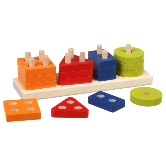 Jucarie din lemn, Cubika, Sortator forme geometrice 02 KRT15337