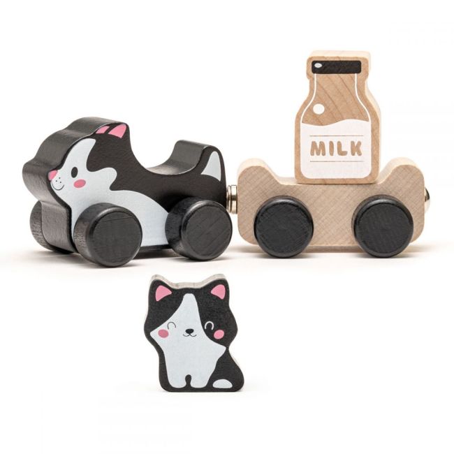 Jucarie din lemn Cubika, Kitties Family KRT15450