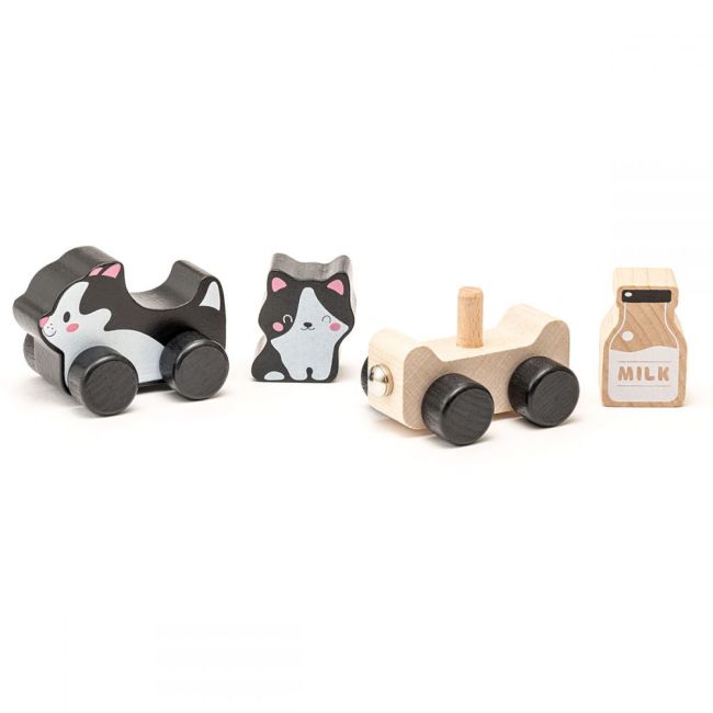 Jucarie din lemn Cubika, Kitties Family KRT15450