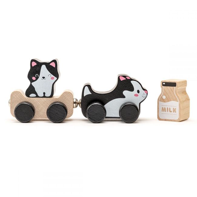 Jucarie din lemn Cubika, Kitties Family KRT15450