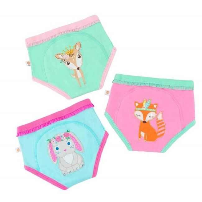 Set 3 Chilotei Antrenament, Zoocchini, Fetita, 3-4 ani, 100% Bumbac Organic, Princess KRTZOO473