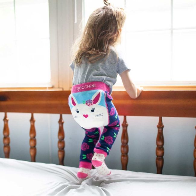 Set pantaloni si soseste antiderapante, Zoocchini, 12-18 Luni – Bunny KRTZ0190
