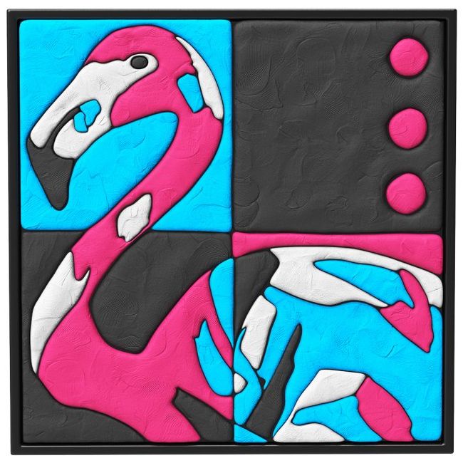 Set pictura 3D cu argila usoara, 30*30cm - FLAMINGO KRTOK70082