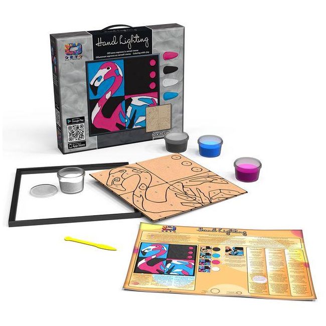 Set pictura 3D cu argila usoara, 30*30cm - FLAMINGO KRTOK70082