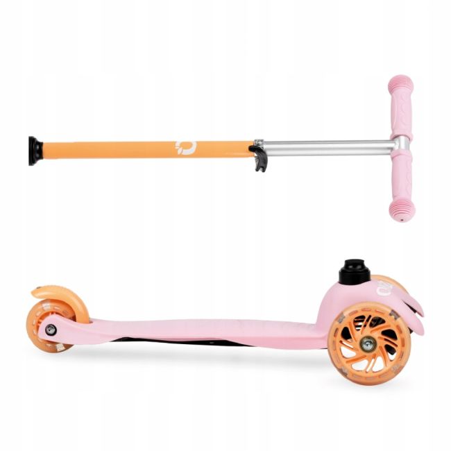 Trotineta cu 3 roti, QKIDS, LUMIS Orange, Ghidon reglabil pe 3 trepte, Flexbrake, Rulmenti ABEC-7, Platforma anti-alunecare, Pliabil, Sarcina maxima 25 kg KRTHUBA00005