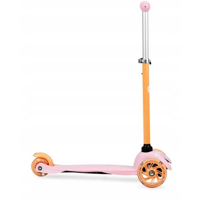 Trotineta cu 3 roti, QKIDS, LUMIS Orange, Ghidon reglabil pe 3 trepte, Flexbrake, Rulmenti ABEC-7, Platforma anti-alunecare, Pliabil, Sarcina maxima 25 kg KRTHUBA00005