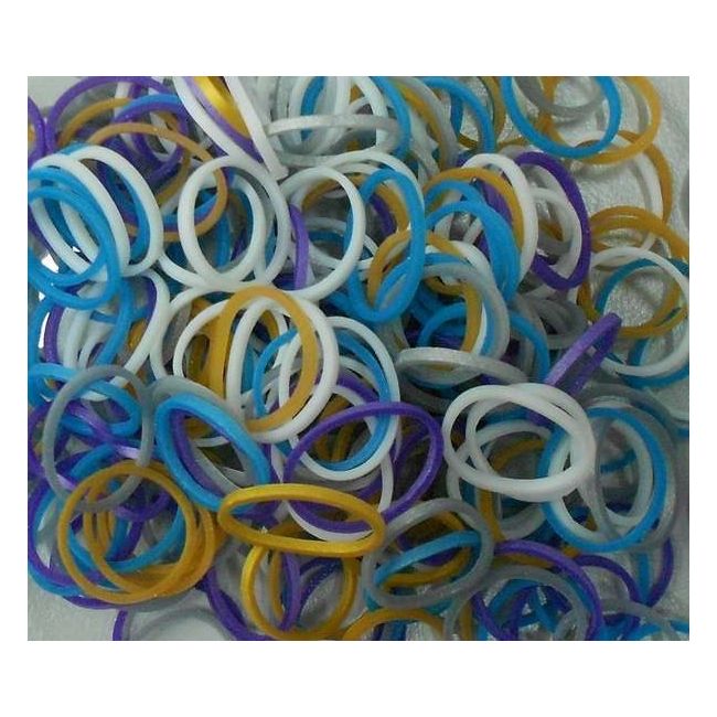 Elastice Rainbow Loom - Metalic Mix2-300 buc - RL812317021254