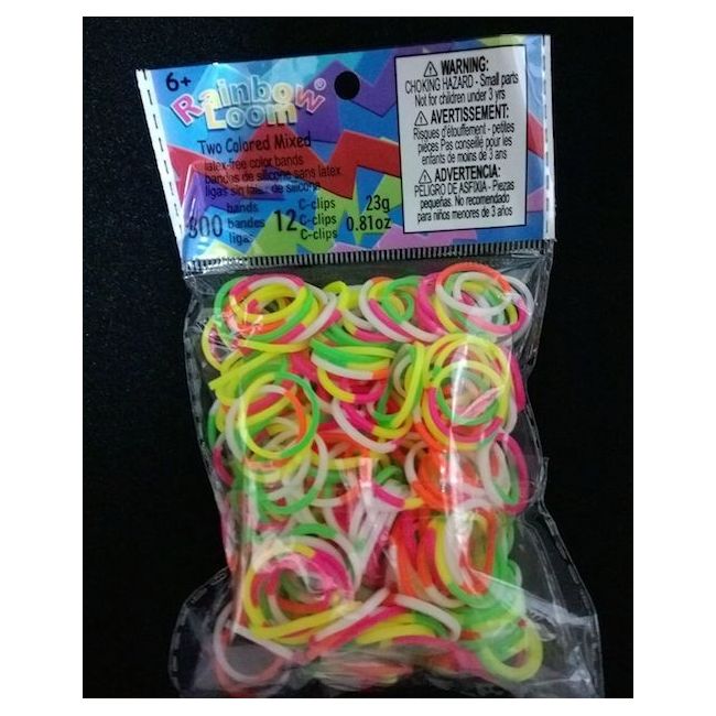 Elastice Rainbow Loom - Neon Mix Duo - 300 buc. - RL812317021261