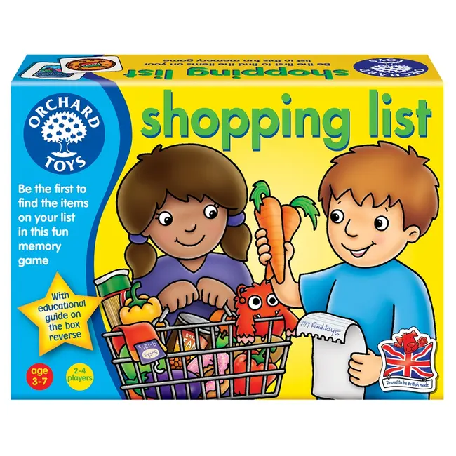 Joc educativ in limba engleza Lista de cumparaturi SHOPPING LIST - OR003