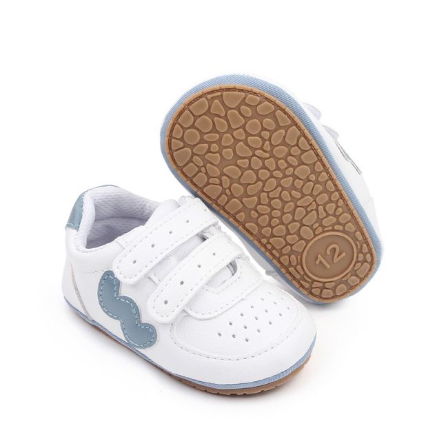 Adidasi albi cu insertie gri mbd2736-2-ac9.6-9 luni (marimea 19 incaltaminte)