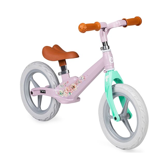 Bicicleta de echilibru, MoMi, ULTI Pink, Fara pedale, Albastru, Reglabila, Cadru usor din magneziu, Roti cauciucate, Absorbtie a socurilor, Sarcina maxima 30 kg KRTROBI00039