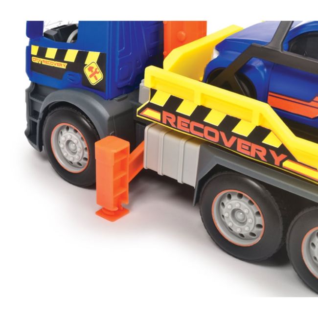 Camion de tractare dickie toys mercedes recovery cu masinuta hubs203745016