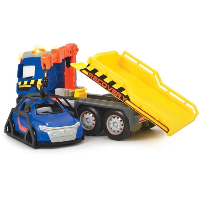 Camion de tractare dickie toys mercedes recovery cu masinuta hubs203745016