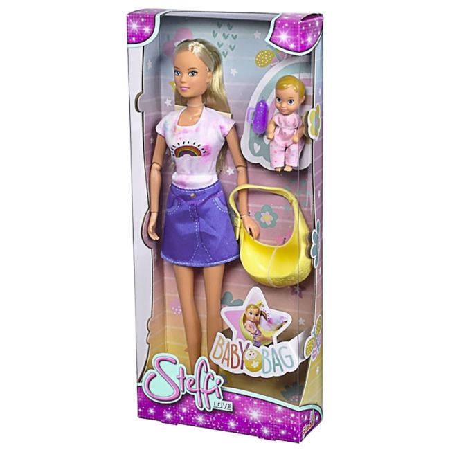 Papusa simba steffi love baby bag 29 cm cu accesorii hubs105733538