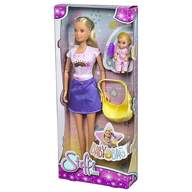 Papusa simba steffi love baby bag 29 cm cu accesorii hubs105733538