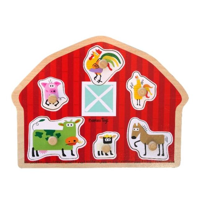 Puzzle din lemn - casuta animalutelor