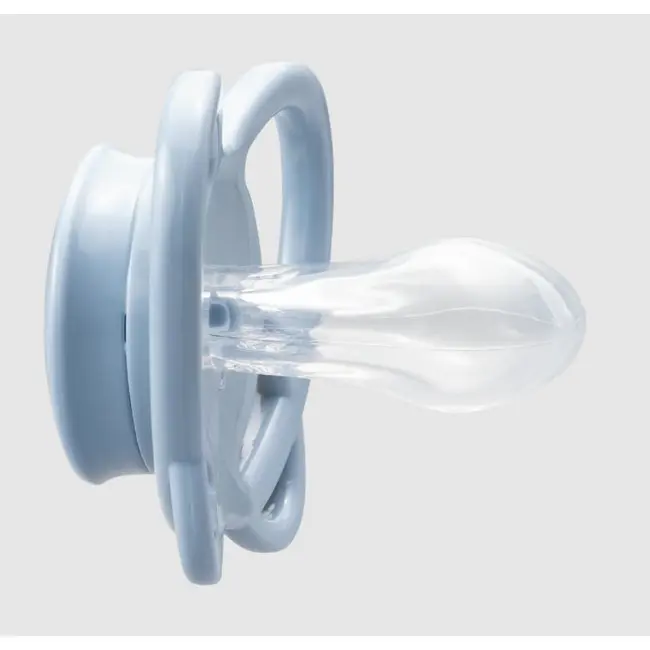 Set 2 Suzete MyButterfly din silicon, forma anatomica, simetrica, tetina ortodontica flexibila, cu cutie de transport si sterilizare, 5-18 luni, nip first moments 31611