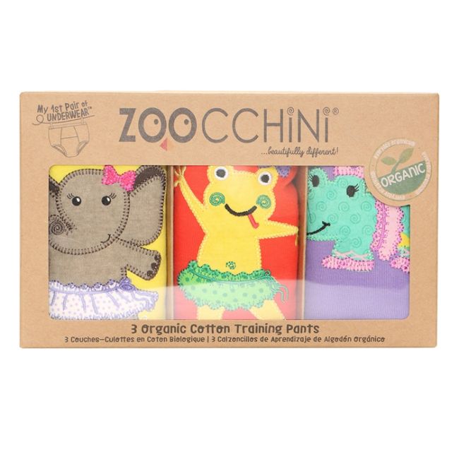 Set 3 Chilotei Antrenament, Zoocchini, Fetita, 3-4 ani, 100% Bumbac Organic, Balerina KRTZOO2262