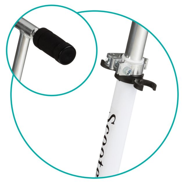 Trotineta copii, QKIDS, FLO Green, Rulmenti ABEC-9, Roti poliuretan 85A, Ghidon T-shape, Platforma anti-derapanta, Defender brake, Aluminiu KRTKIDS00036