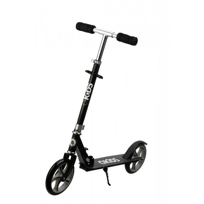 Trotineta freestyle, QKIDS, WEISS Black, Ghidon reglabil pe 3 trepte, Amortizor Easy&amp;Up, Platforma anti-derapanta, Pliabila, Aluminiu KRTHUBA00009