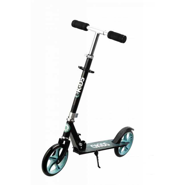 Trotineta freestyle, QKIDS, WEISS Green, Ghidon reglabil pe 3 trepte, Amortizor Easy&amp;Up, Platforma anti-derapanta, Pliabila, Aluminiu KRTKIDS00034