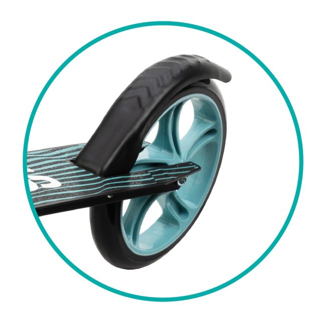 Trotineta freestyle, QKIDS, WEISS Green, Ghidon reglabil pe 3 trepte, Amortizor Easy&amp;Up, Platforma anti-derapanta, Pliabila, Aluminiu KRTKIDS00034
