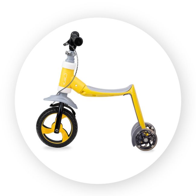 Trotineta transformabila 2 in 1 MoMi ELIOS Yellow KRTROBI00032