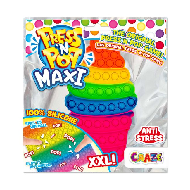 Craze - Jucarie Antistres Pop It Maxi - Diverse Forme Si Culori ARTCRZ36747