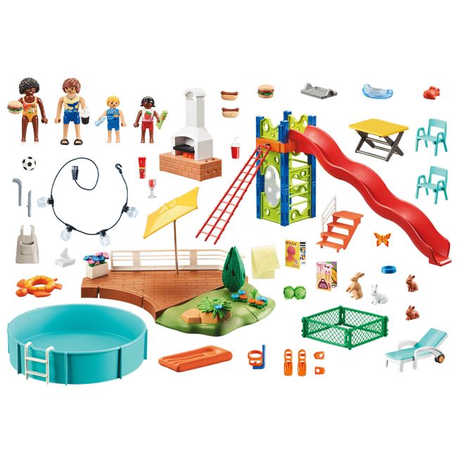 Playmobil - Petrecere La Piscina Cu Tobogan ARTPM70987