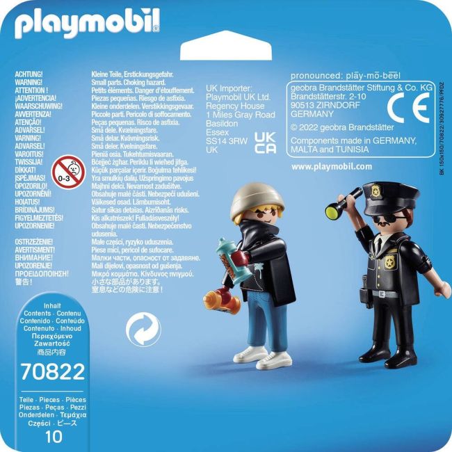 Playmobil - Set 2 Figurine - Politist Si Artist ARTPM70822