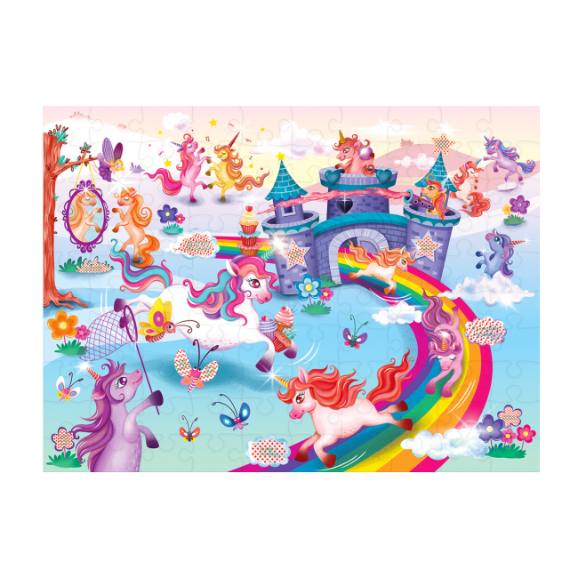 Puzzle magic - secretele unicornilor (100 piese)