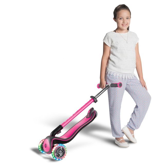 Trotineta pliabila globber elite deluxe lights roz funk444-410