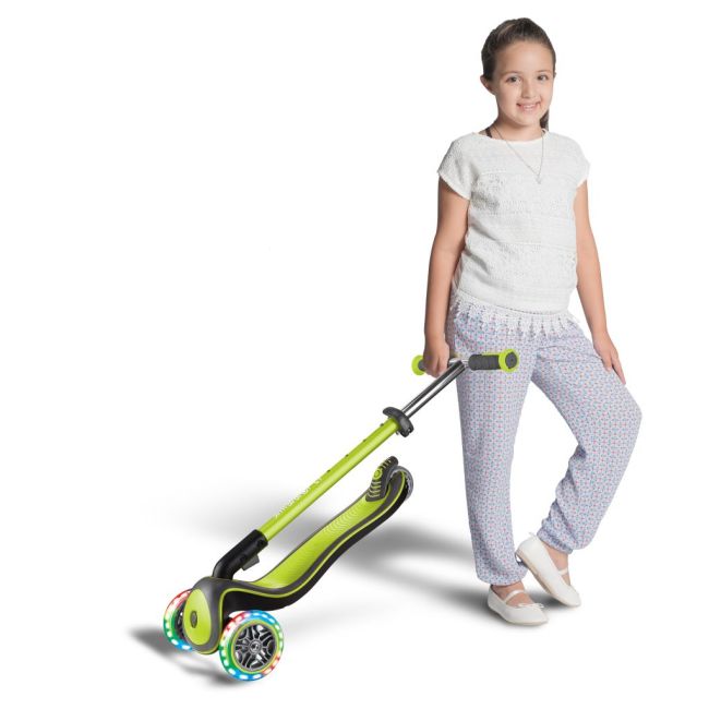 Trotineta pliabila globber elite deluxe lights verde funk444-406