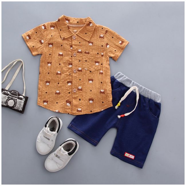 Costum cu camasuta maro - Ursuleti MDXGSUC320