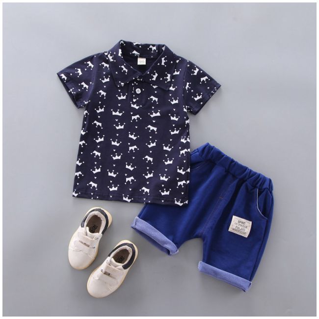 Costum cu tricou bleumarine - coronite mbxgsuc423.3 ani