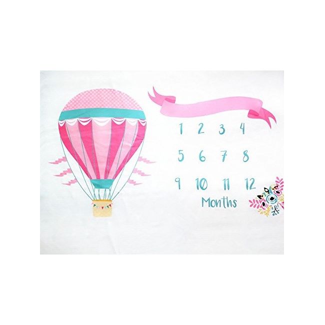 Suport textil tip Milestone subtire pentru fotografii memorabile Balon DLLdrl12sf