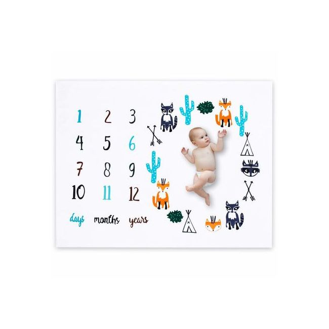 Suport textil tip Milestone subtire pentru fotografii memorabile Bursuci DLLdrl271