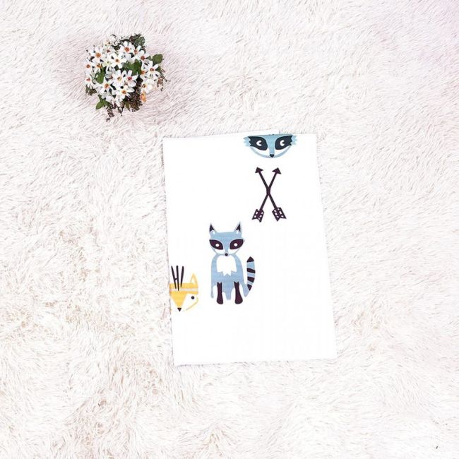 Suport textil tip Milestone subtire pentru fotografii memorabile Bursuci DLLdrl271