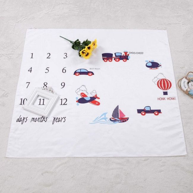 Suport textil tip Milestone subtire pentru fotografii memorabile Masinute DLL2mas1