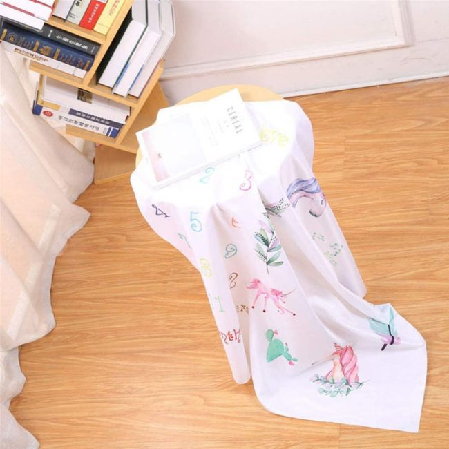 Suport textil tip Milestone subtire pentru fotografii memorabile Unicorni DLLdrl272