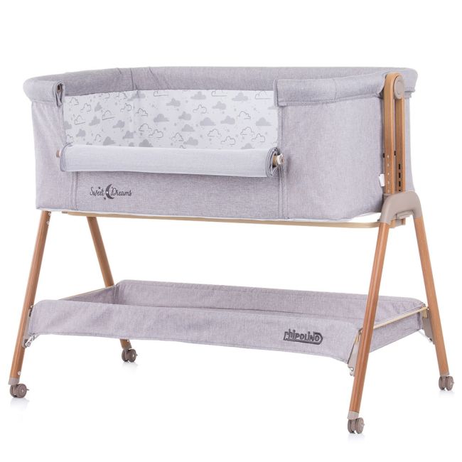 Patut co-sleeper chipolino sweet dreams grey wood hubkossd0213gy