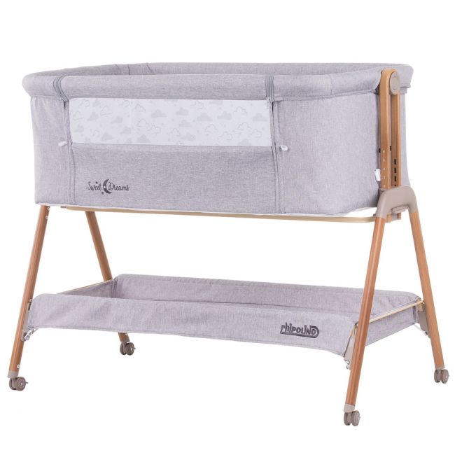 Patut co-sleeper chipolino sweet dreams grey wood hubkossd0213gy