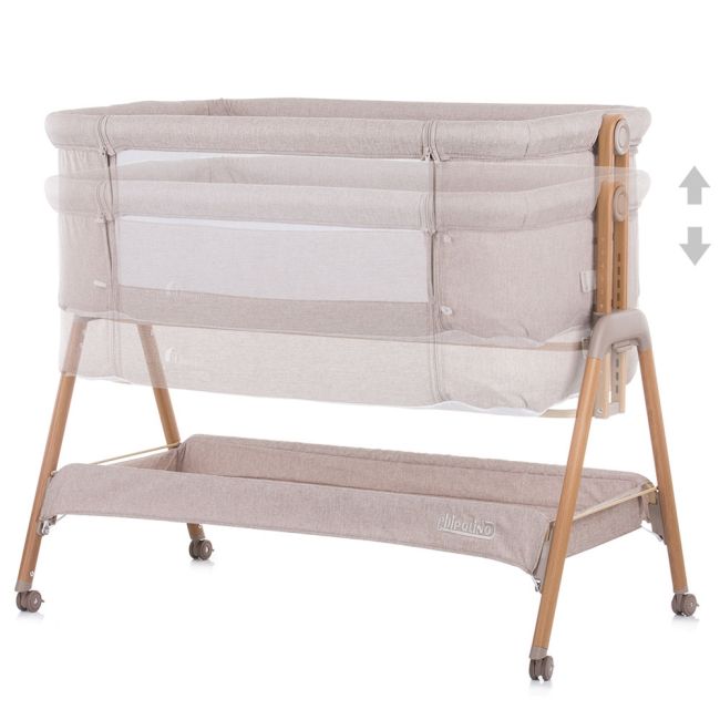 Patut co-sleeper chipolino sweet dreams mocca wood hubkossd0212mo